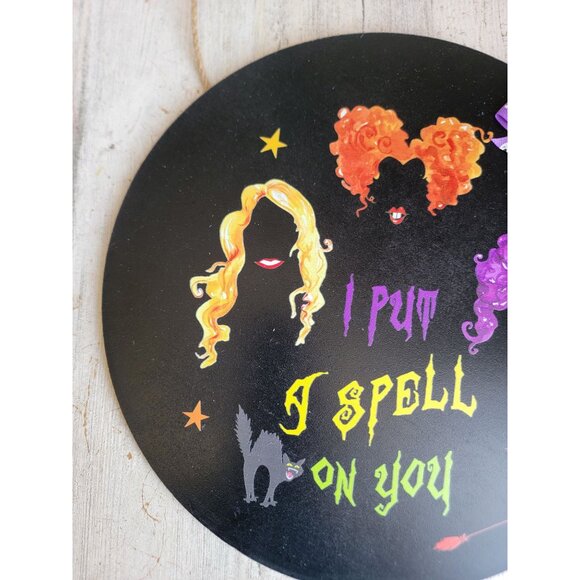 Hocus pocus I put a spell on you Halloween hanging sign decor - Picture 2 of 7